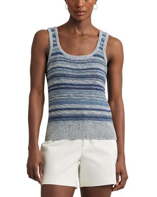 Ralph Lauren - Striped Linen and Cotton Sweater Tank Top