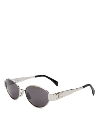 Triomphe Metal Round Sunglasses, 54mm