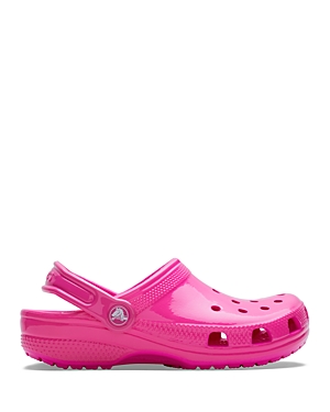 Shop Crocs Women's Classic Neon Clogs In Pink Crush