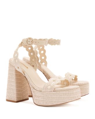 正規品 bibiy DOLLY GINGHAM SANDALS Larroudé Women's Dolly Broderie Slip On Sandals | Bloomingdale's