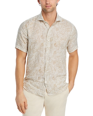 Peter Millar Crown Crafted Sacha Linen Short Sleeve Sport Shirt