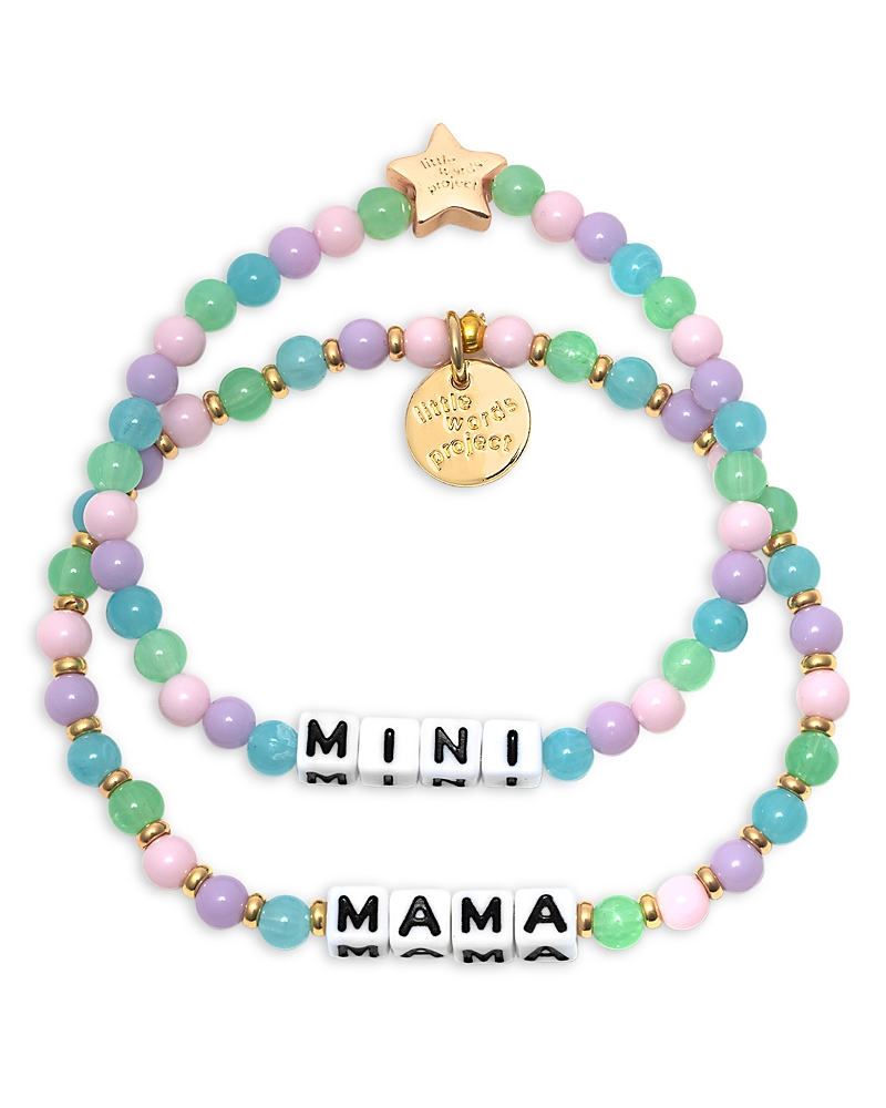 Little Words Project Small And Medium Kids Mini And Mama Bracelets In Multi