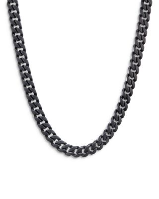 David Yurman - Men's Curb Chain Necklace in Black Titanium, 8mm