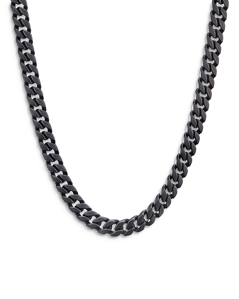 David Yurman Men's Curb Chain Necklace in Black Titanium, 8mm