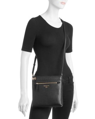 Small Jet Set Charm North South Flat Leather Crossbody