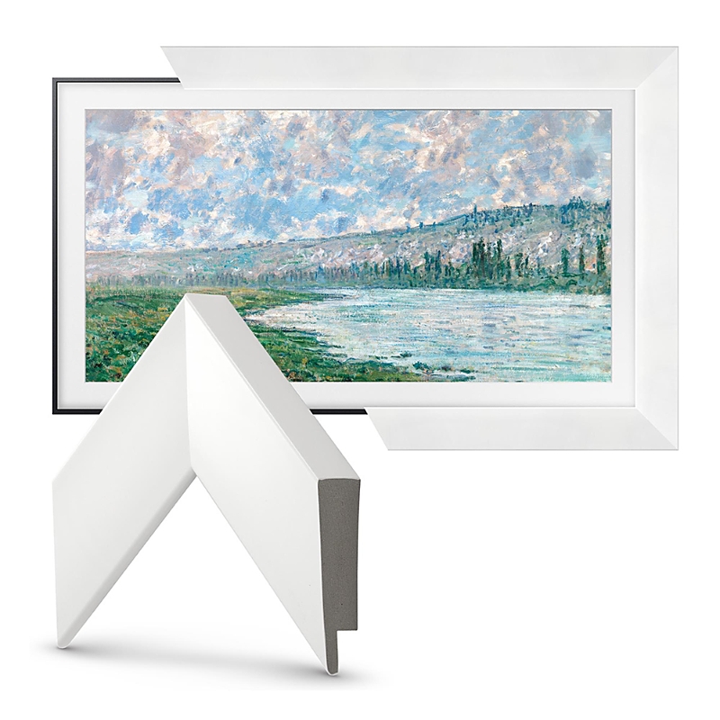 Deco Tv Frames 65 Frame For Samsung The Frame Tv 2021-2024 In Gloss White
