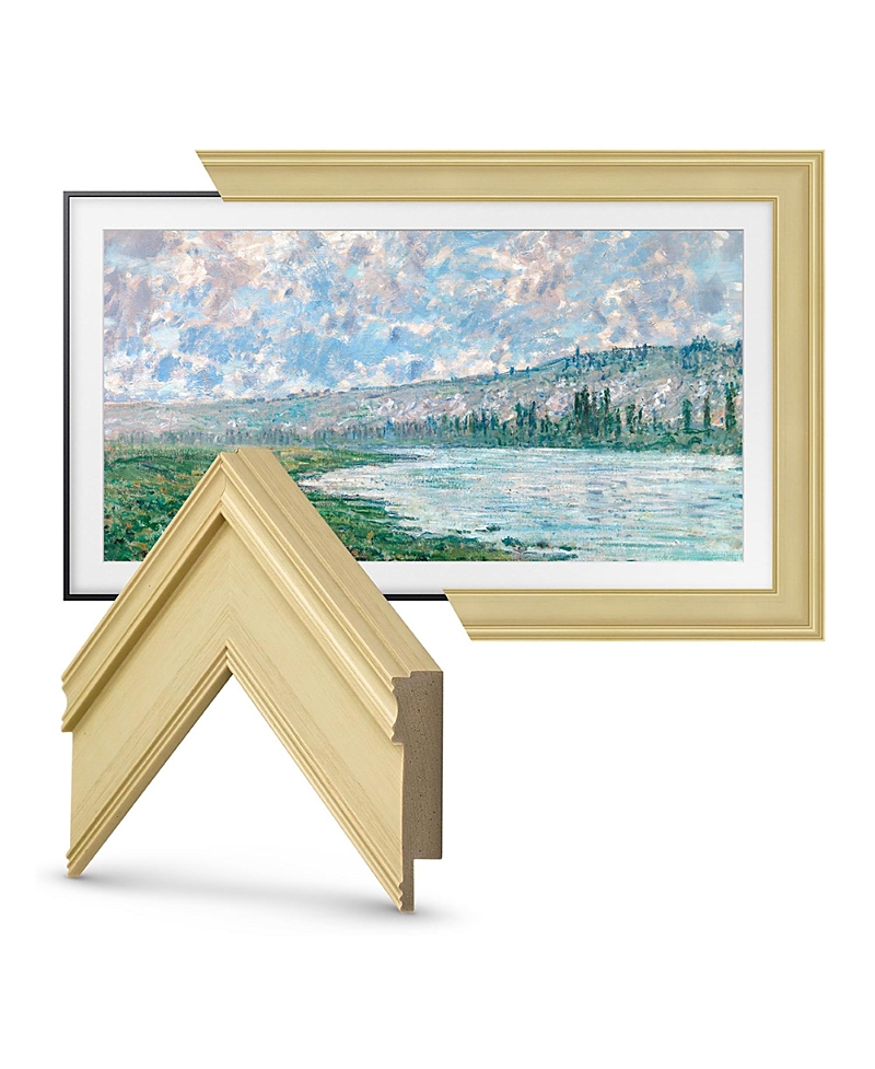 Deco Tv Frames 65 Frame For Samsung The Frame Tv 2021-2024 In Antique White