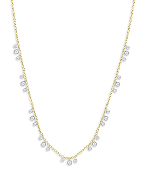 Shop Meira T 14k Yellow Gold Scattered Diamonds Necklace, 18