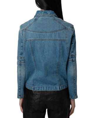Zadig & Voltaire Bons Zippered Denim Jacket | Bloomingdale's