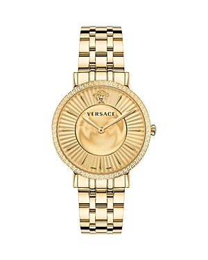 Versace V-eternal Watch, 38mm In Gold