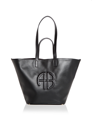 Shop Anine Bing Palermo Leather Tote In Black