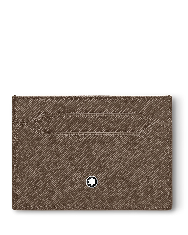 Montblanc Sartorial 5cc Leather Card Holder In Brown