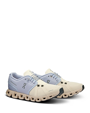 Shop On Women's Cloud 5 Lace Up Running Sneakers In Nimbus/mo