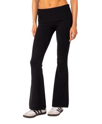 Desiree Knitted Low Rise Fold Over Pants