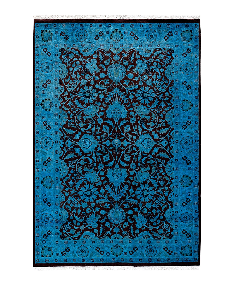 Bloomingdale's Fine Vibrance M1444 Area Rug, 4'1 X 6'1 In Blue