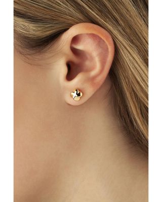 Children's Flower Puff Stud Earrings in 14K Yellow Gold