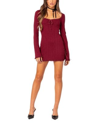 Edikted - Krista Lacey Knit Mini Dress