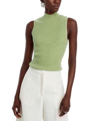 T Tahari - Mock Neck Sleeveless Top
