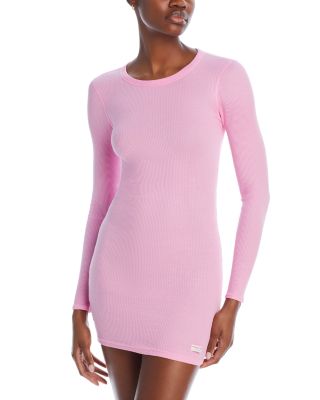 alexanderwang - Ribbed Knit Long Sleeve Tee Dress