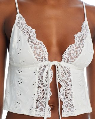 Charli Lace Eyelet Open Tank & Shorts