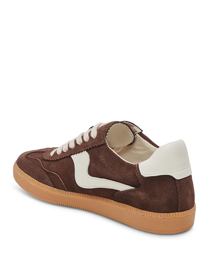 Shop Dolce Vita Women's Notice Low Top Sneakers In Dark Brown Suede