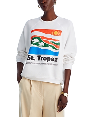 Shop Mother The Biggie Message Sweatshirt In St Tropez