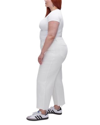 Good Waist Palazzo Cropped Jeans in W001