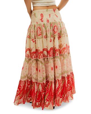 Super Thrills Printed Tiered Maxi Skirt