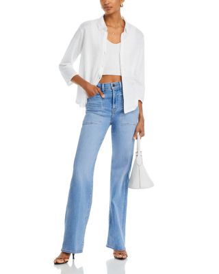 Stretch Linen Button Up Shirt