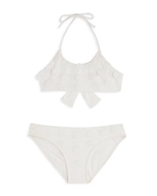 Peixoto Girls' Dahlia Crocheted Flower Two Piece Swim Suit - Big Kid