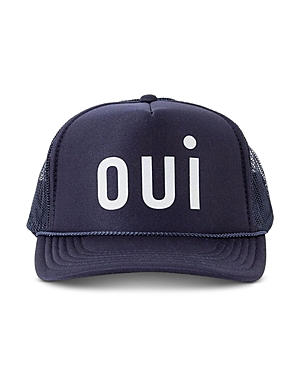 Shop Clare V Oui Trucker Hat In Navy