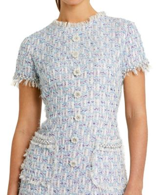 Cap Sleeve Floral Button Detail Shift Dress