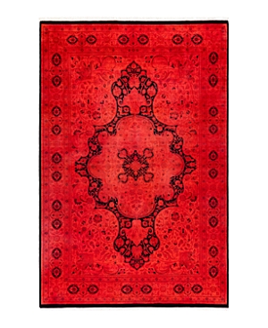 Shop Bloomingdale's Fine Vibrance M1560 Area Rug, 6' X 9'3 In Orange