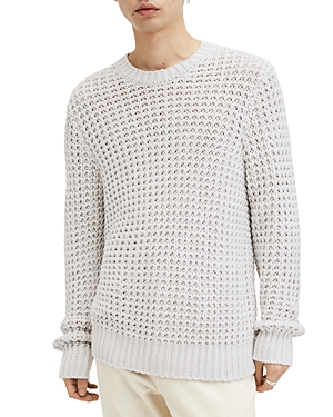 Shop Allsaints Illund Cotton Slim Fit Chunky Knit Sweater In Oyster