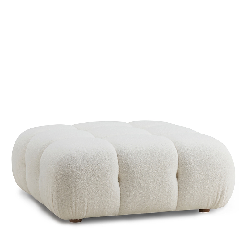 Tov Furniture Calliope Faux Shearling Modular Ottoman In Cream