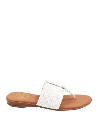 Women's Nice Slip On Woven Slide Thong Sandals