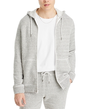 Shop Faherty Whitewater Full Zip Hoodie In Grey Shell