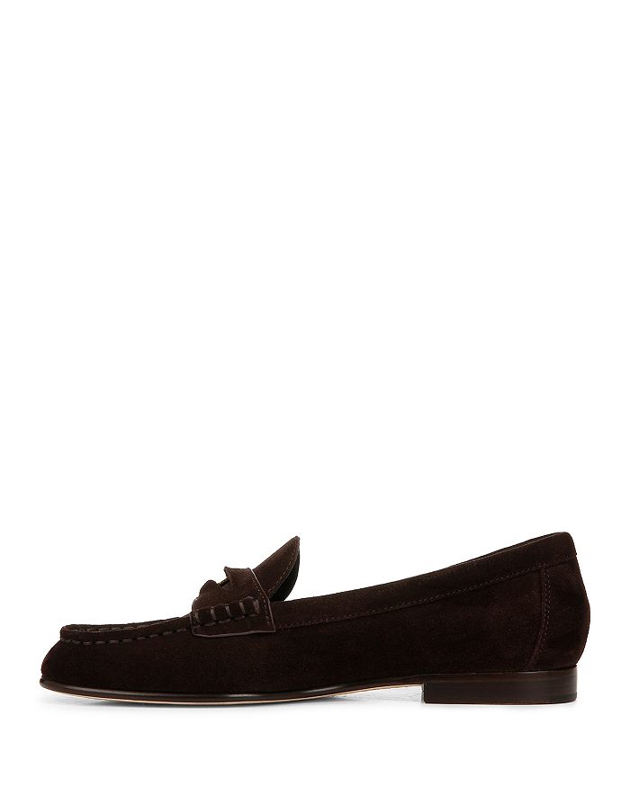 Veronica Beard Suede Coin Penny Loafers In Espresso