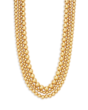 Kenneth Jay Lane Beaded Triple Row Strand Necklace, 17