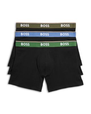 BOSS - Power Cotton Blend Logo Waistband Boxer Briefs, Pack of 3