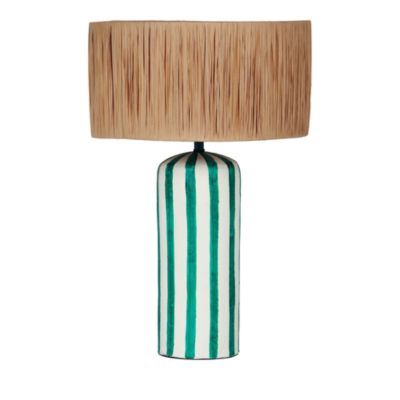  Ravello Striped Papier Mache Table Lamp