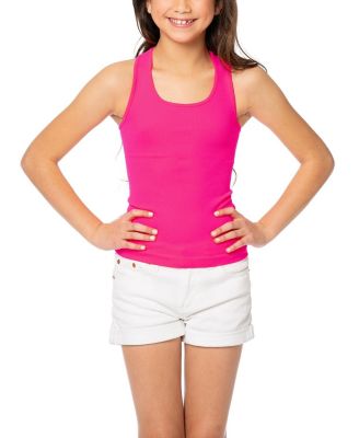 Malibu Sugar - Ribbed Racer Back Tank Top - (7-10 - Big Kid
