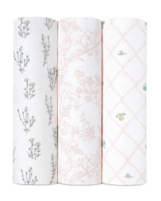 Aden and Anais - French Floral Silky Swaddles, Pack of 3