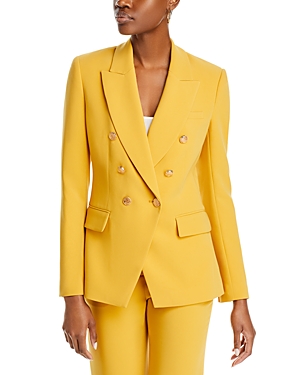 Shop Toccin Kylie Double Breasted Blazer In Marigold