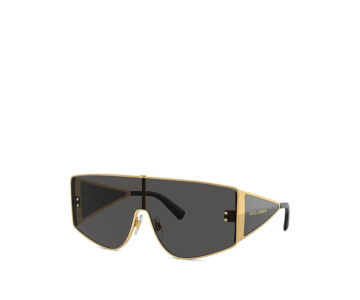 Dolce & Gabbana Sharp Rectangular Shield Sunglasses, 144mm