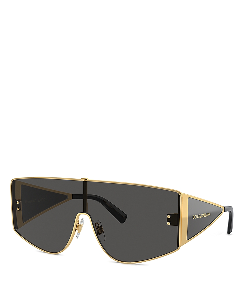 Dolce & Gabbana Sharp Rectangular Shield Sunglasses, 144mm · OS