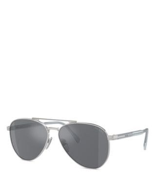 Prada Iconic Plaque Aviator Sunglasses, 61mm | Bloomingdale's