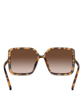 Flat Eleanor Square Sunglasses, 57mm