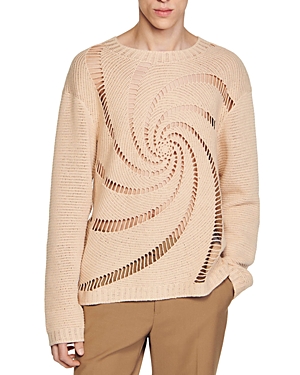 Sandro Spiral Crochet Sweater
