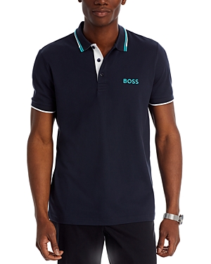 Hugo Boss Paddy Pro Short Sleeved Logo Polo Shirt In Dark Blue